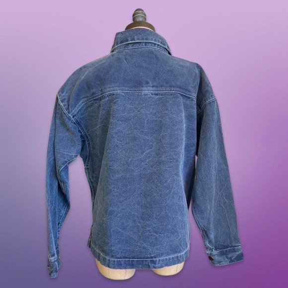 OVERSIZED DENIM JACKET URBAN OUTFITTERS MINER DENIM JACKET - Picture 4 of 8